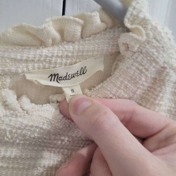 Madewell Textural Knit Ruffle-Neck Top - Picture 6 of 11